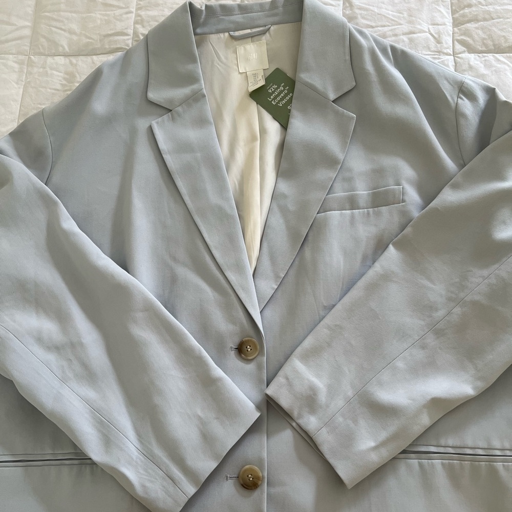 H&M baby blue Blazer - Picture 3 of 6